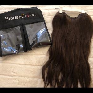 Hidden crown halo hair extension dark brown #2